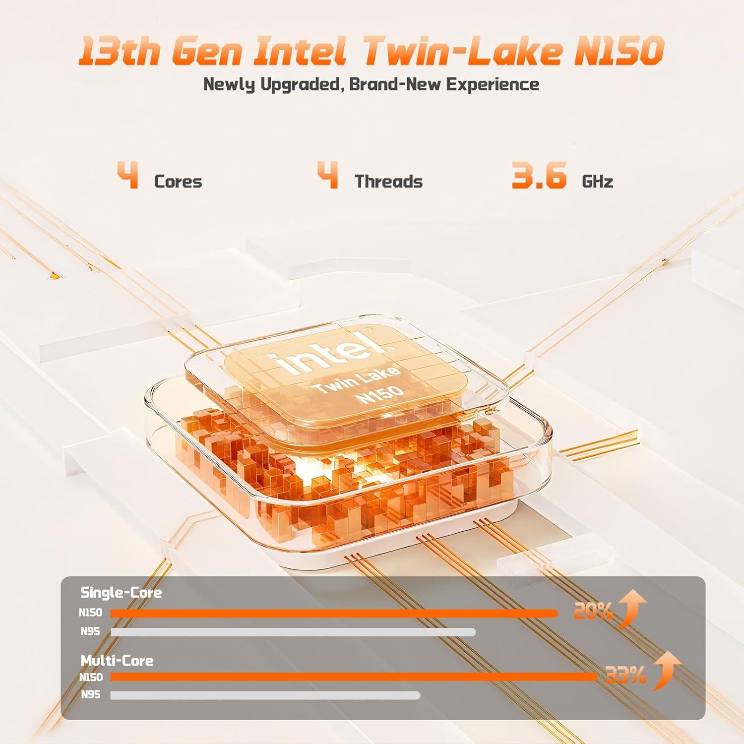 imageNIMO 156quot FHD IPS StudentLaptopComputer  16GB RAM 512GB SSD 4 Cores 13th Gen Intel N150Beat to i31115G4 Up to 36GHz 65W GaN TypeC Fingerprint Backlit Keyboard WiFi 6 BT52 NumpadRed