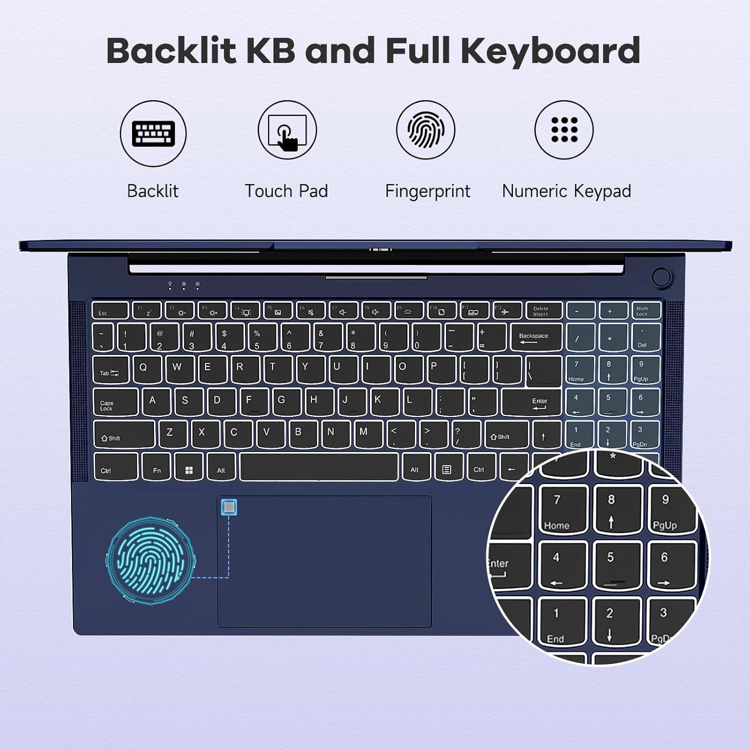 imageNIMO 156quot IPS FHDGamingLaptop AMD Ryzen 5 6600H 6Cores 660M GPU 32GB DDR5 RAM 1TB SSDBeat i71165G7 Up to 45GHz Computer with 100W GaN Type C Fingerprint Backlit Keyboard Win 11Blue