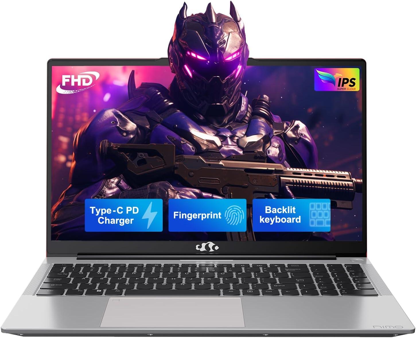 imageNIMO 156quot IPS FHDGamingLaptop AMD Ryzen 5 6600H 6Cores 660M GPU 32GB DDR5 RAM 1TB SSDBeat i71165G7 Up to 45GHz Computer with 100W GaN Type C Fingerprint Backlit Keyboard Win 11Red