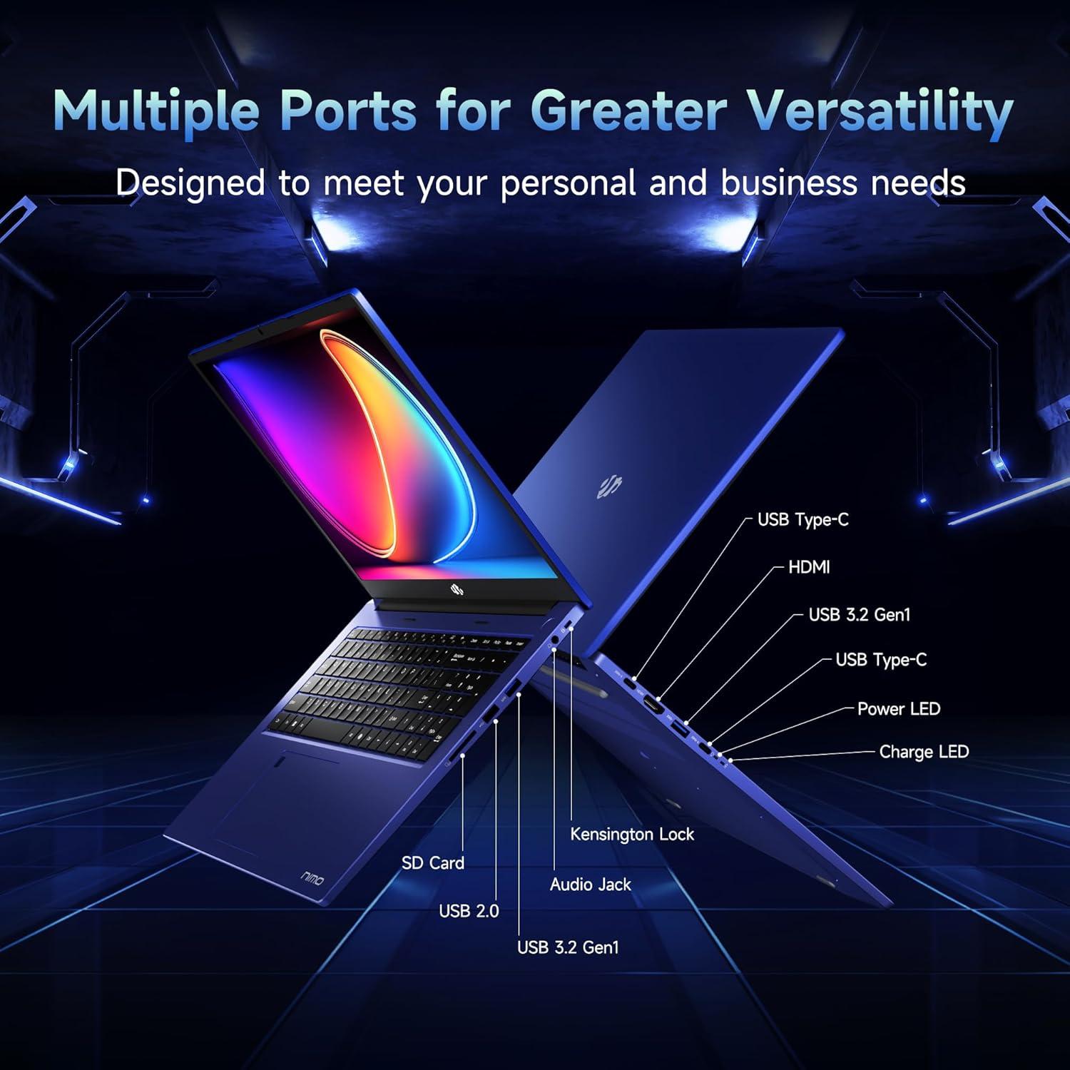 imageNIMO 173quot IPS FHDGamingLaptop 8 Cores AMD Ryzen 7 6800H 32GB DDR5 RAM 1TB SSD Beat i712700H Up to 47GHz AMD Radeon 680M GPUComputer with 100W TypeC Backlit Keyboard FingerprintBlue