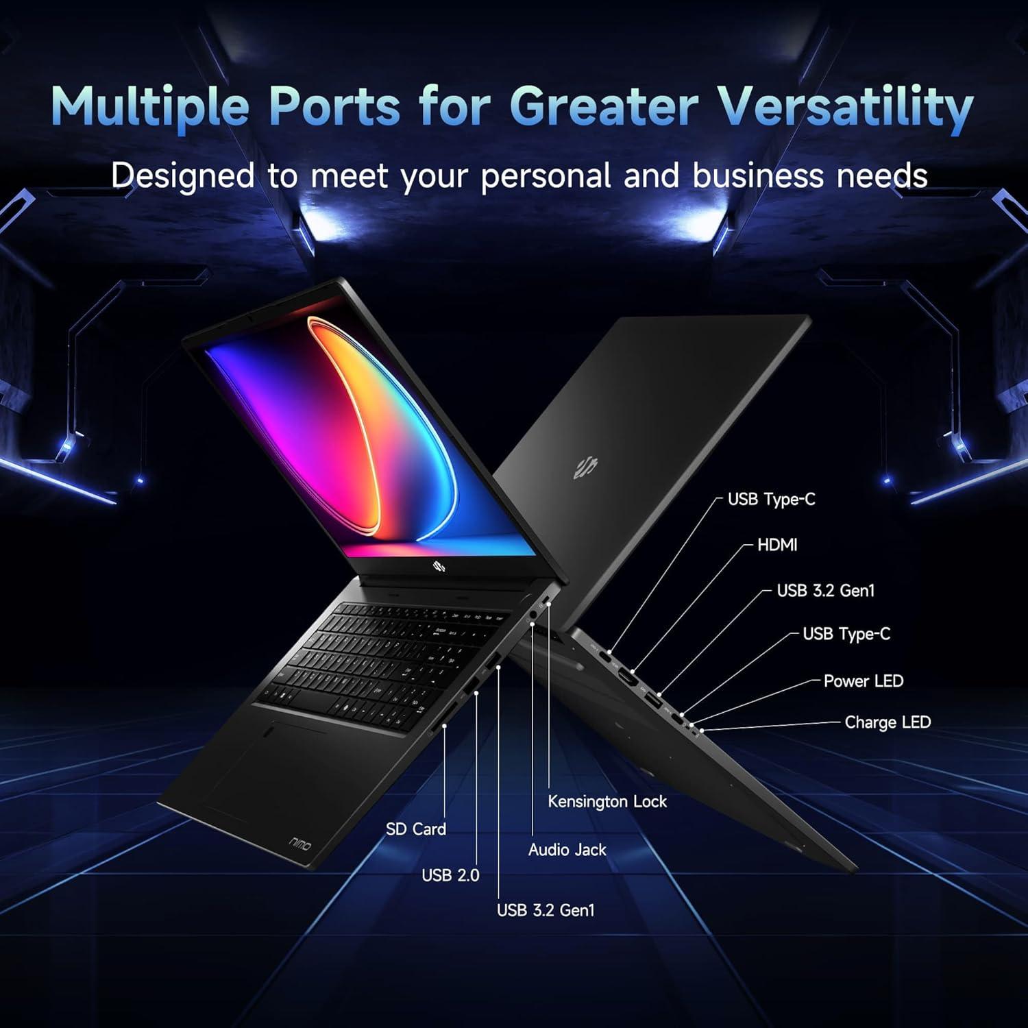 imageNIMO 173quot IPS FHDGamingLaptop 8 Cores AMD Ryzen 7 6800H 32GB DDR5 RAM 1TB SSD Beat i712700H Up to 47GHz AMD Radeon 680M GPUComputer with 100W TypeC Backlit Keyboard FingerprintBlack