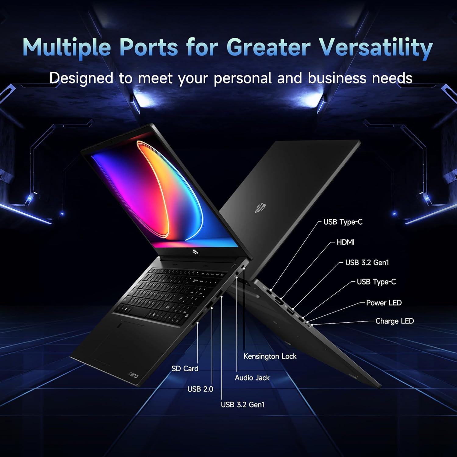 imageNIMO 173quot IPS FHDGamingLaptop 8 Cores AMD Ryzen 7 6800H 32GB DDR5 RAM 1TB SSD Beat i712700H Up to 47GHz AMD Radeon 680M GPUComputer with 100W TypeC Backlit Keyboard FingerprintBlack