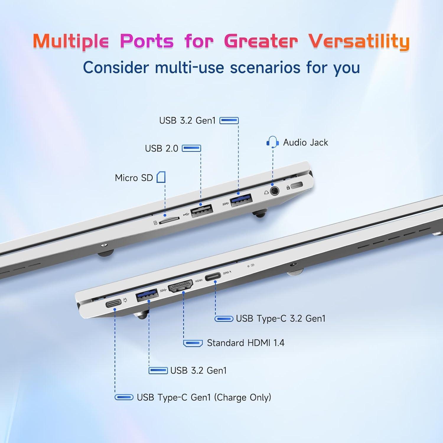 imageNIMO 173quot IPS FHDLaptop Intel 6 Cores i31215U 16GB RAM 256GB SSD Beat R5 7520U Up to 44GHz Computer with 65W TypeC Fingerprint Backlit Keyboard for Home Student BusinessSilver