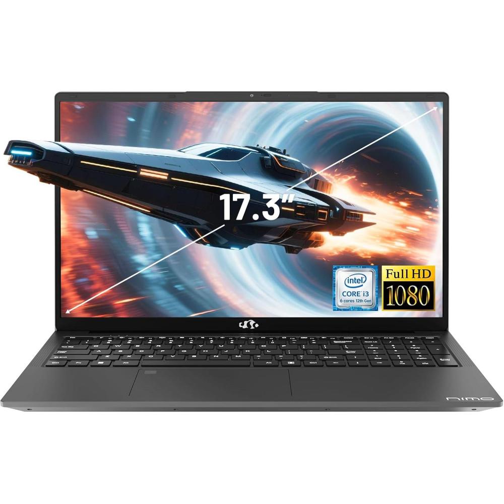 imageNIMO 173quot IPS FHDLaptop Intel 6 Cores i31215U 16GB RAM 256GB SSD Beat R5 7520U Up to 44GHz Computer with 65W TypeC Fingerprint Backlit Keyboard for Home Student BusinessGray