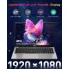 imageNIMO 156 IPS FHDLaptop 16GB RAM 1TB SSD Intel Pentium Quad Core N100 Computer with Backlit Keyboard Fingerprint Beat to i31115G4 Up to 34GHz Laptops for Student Win 11 BlueRed