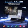 imageNIMO 156quot FHD IPS StudentLaptopComputer  16GB RAM 512GB SSD 4 Cores 13th Gen Intel N150Beat to i31115G4 Up to 36GHz 65W GaN TypeC Fingerprint Backlit Keyboard WiFi 6 BT52 NumpadBlue