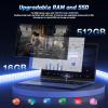 imageNIMO 156quot FHD IPS StudentLaptopComputer  16GB RAM 512GB SSD 4 Cores 13th Gen Intel N150Beat to i31115G4 Up to 36GHz 65W GaN TypeC Fingerprint Backlit Keyboard WiFi 6 BT52 NumpadBlue