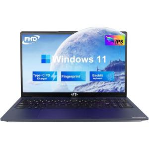 imageNIMO 156 IPS FHDLaptop 16GB RAM 1TB SSD Intel Pentium Quad Core N100 Computer with Backlit Keyboard Fingerprint Beat to i31115G4 Up to 34GHz Laptops for Student Win 11 Rose GoldDale Blue