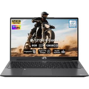 imageNIMO 156quot FHD IPS StudentLaptopComputer  Intel Core i31215UBeat i51135G7 6 Cores Up to 44GHz 8GB RAM 128GB SSD 65W TypeC 2 Years Warranty Fingerprint Backlit Keyboard WiFi 6 BT52Gray