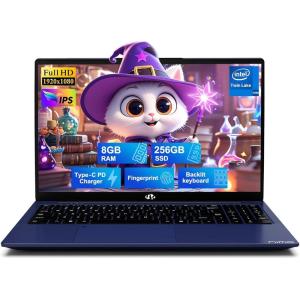 imageNIMO 156quot FHD Laptop Computer Intel Pentium N150 Beat i31115G4 4Core Up to 34GHz Laptop with Backlit Keyboard 65W GaN TypeC Fingerprint 8GB RAM 256GB SSD for HomeStudent and BusinessBlue