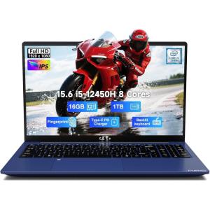 imageNIMO 156quot FHDIPSBusinessLaptop 8 Cores Intel i512450H 16GB RAM 1TB SSD Beat i711800H Up to 44GHz Backlit Keyboard Computer 100W Type C Fingerprint WiFi 6 Numpad Win 11Royal Blue