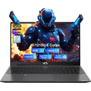 imageNIMO 156quot IPS FHDBusinessLaptop Intel 6 Core i31215U 8GB RAM 256GB SSD Beat i51135G7 Up to 44GHz Computer with Backlit Keyboard Fingerprint 65W Type C WiFi 6 Numpad Win 11Gray