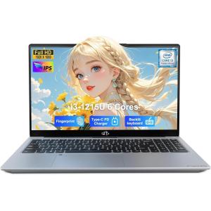imageNIMO 156quot IPS FHDStudentLaptop Intel 6 Cores I31215U 8GB RAM 128GB SSD Beats i51135G7 Up to 44GHz Computer with 65W Type C Backlit Keyboard Fingerprint for Home and BusinessSilver