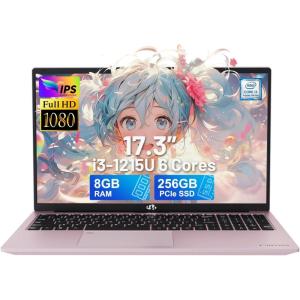 imageNIMO 173 FHDLaptop Intel 6Cores i31215U 32GB RAM 1TB SSD Beat i51135G7 Up to 44GHz 65W TypeC Fingerprint Backlit Keyboard IPS Business Computer WiFi 6 Win 11Rose Gold