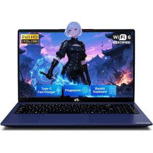 imageNIMO 156quot IPS FHDStudentLaptop 16GB RAM 1TB SSD Intel N150Beat i310110U Up to 36GHz Computer with 65W TypeC Fingerprint Backlit Keyboard WiFi 6 BT52 for Business and HomeBlue
