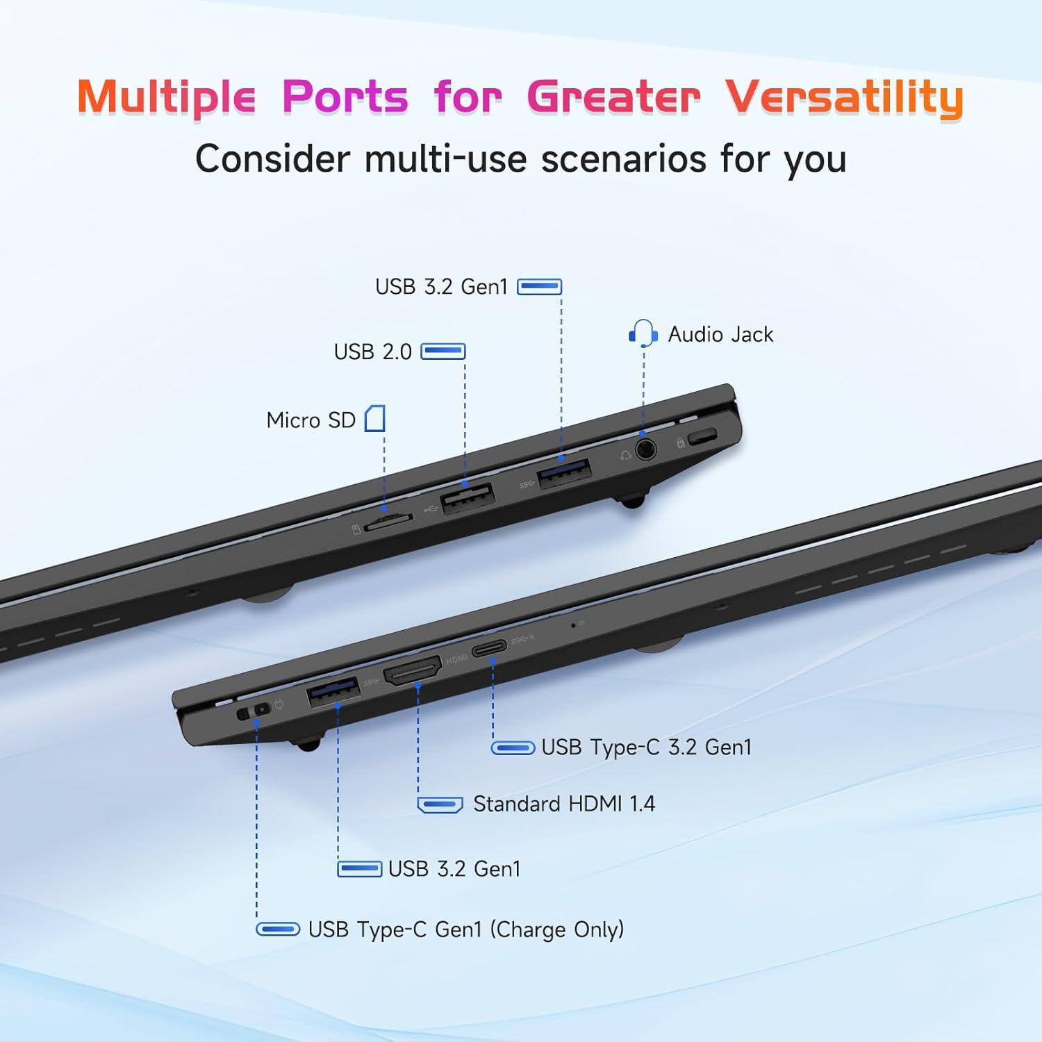 imageNIMO 173quot IPS FHDLaptop Intel 6 Cores I31215U 16GB RAM 1TB SSD Beat R5 7520U Up to 44GHz StudentComputer with 65W Type C Backlit Keyboard Fingerprint for Home and BusinessGray