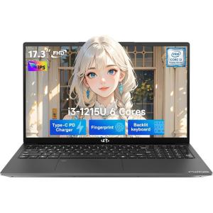 imageNIMO 173quot IPS FHDLaptop Intel 6 Cores I31215U 16GB RAM 1TB SSD Beat R5 7520U Up to 44GHz StudentComputer with 65W Type C Backlit Keyboard Fingerprint for Home and BusinessGray