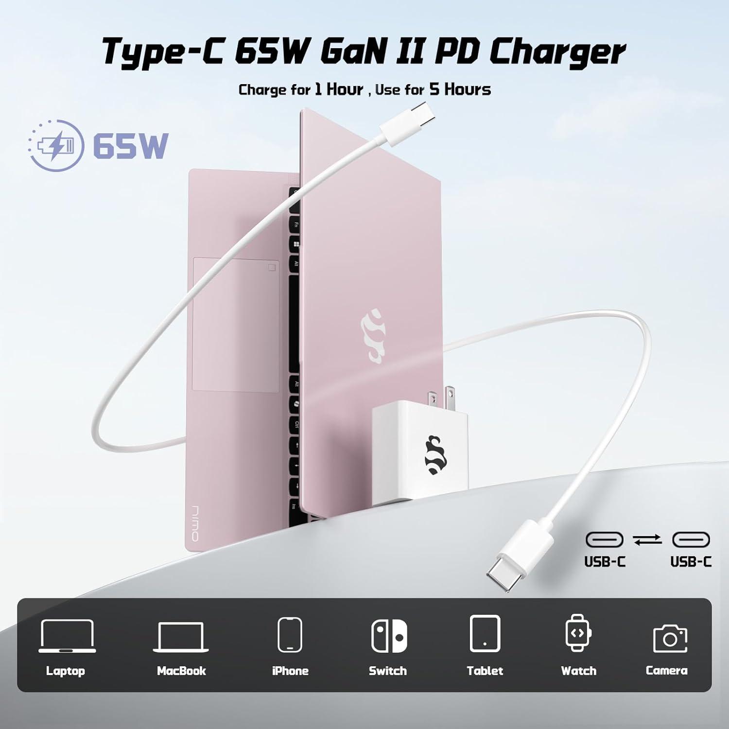 imageNIMO 156quot IPS FHDStudentLaptop 16GB RAM 512GB SSD Intel N150Beat to i310110U 4 Cores Up to 36GHz Computer with 2 Years Warranty 65W TypeC Fingerprint Backlit Keyboard WiFi 6 BT52Rose Gold