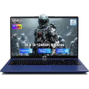 imageNIMO 156quot FHD lPSBusinessLaptop Intel i512450H 8 Cores 8GB RAM 256GB SSD Beat i711800H Up to 44 GHz Student Computer with 100W TypeC Fingerprint Backlit Keyboard WiFi6 Numpad RedRoyal Blue