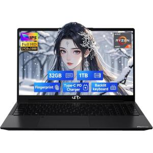 imageNIMO 156quot IPS FHDGamingLaptopAMD Ryzen 5 6600H 6 Cores 32GB DDR5 RAM 1TB SSD Beat i71165G7 Up to 45GHz AMD Radeon 660M GPUComputer with 100W TypeC Charger Backlit Keyboard Win 11Black