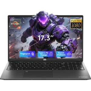 imageNIMO 173quot IPS FHDGamingLaptop AMD Ryzen 5 6600H 32GB DDR5 RAM 1TB SSD Beat i71165G7 Up to 45GHz Radeon 660M GPUComputer with 100W TypeC Backlit Keyboard FingerprintGray