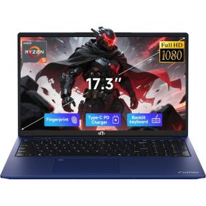 imageNIMO 173quot IPS FHDGamingLaptop AMD Ryzen 5 6600H 32GB DDR5 RAM 1TB SSD Beat i71165G7 Up to 45GHz Radeon 660M GPUComputer with 100W TypeC Backlit Keyboard FingerprintBlue