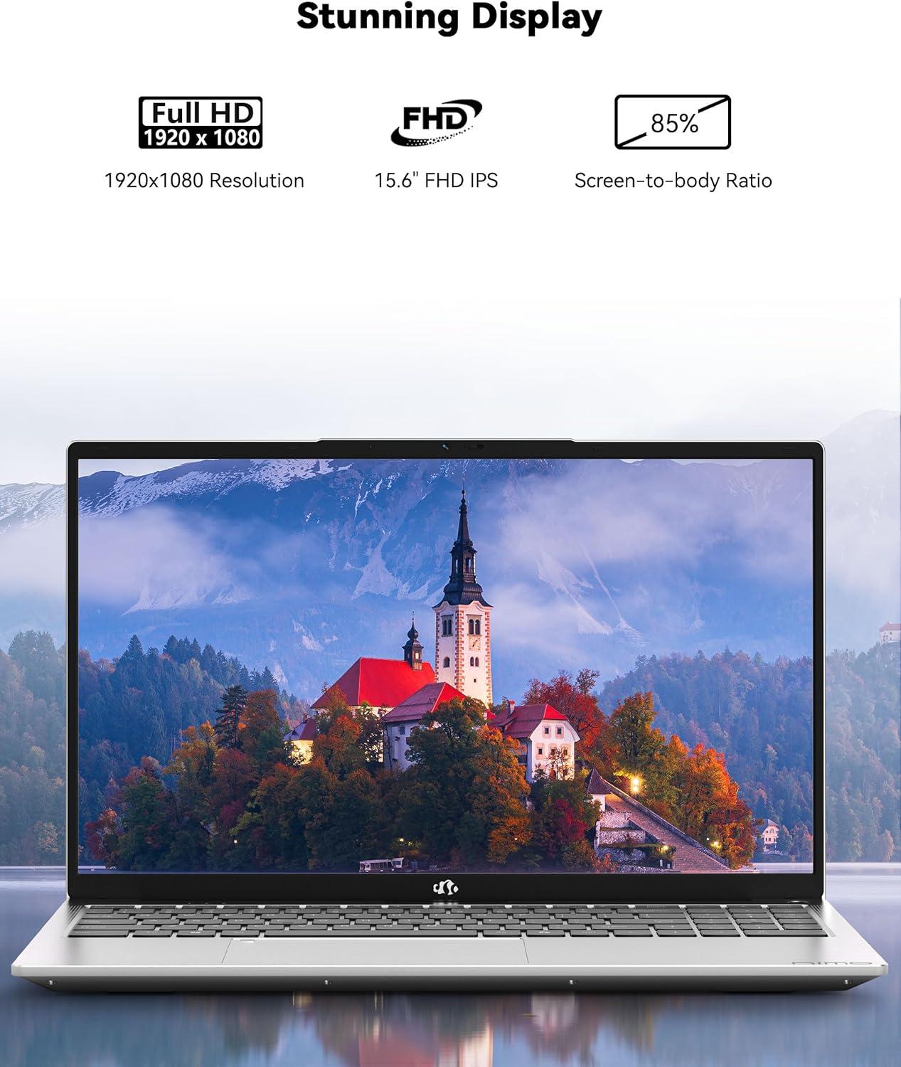image156 IPS FHDLaptop 16GB RAM 512GB SSD AMD Ryzen 5Beat i51135G7 4 Cores Up to 37GHz Student Computer with 65W TypeC 2 Years Warranty Fingerprint Backlit Keyboard BT52 Numpad BlackBlack