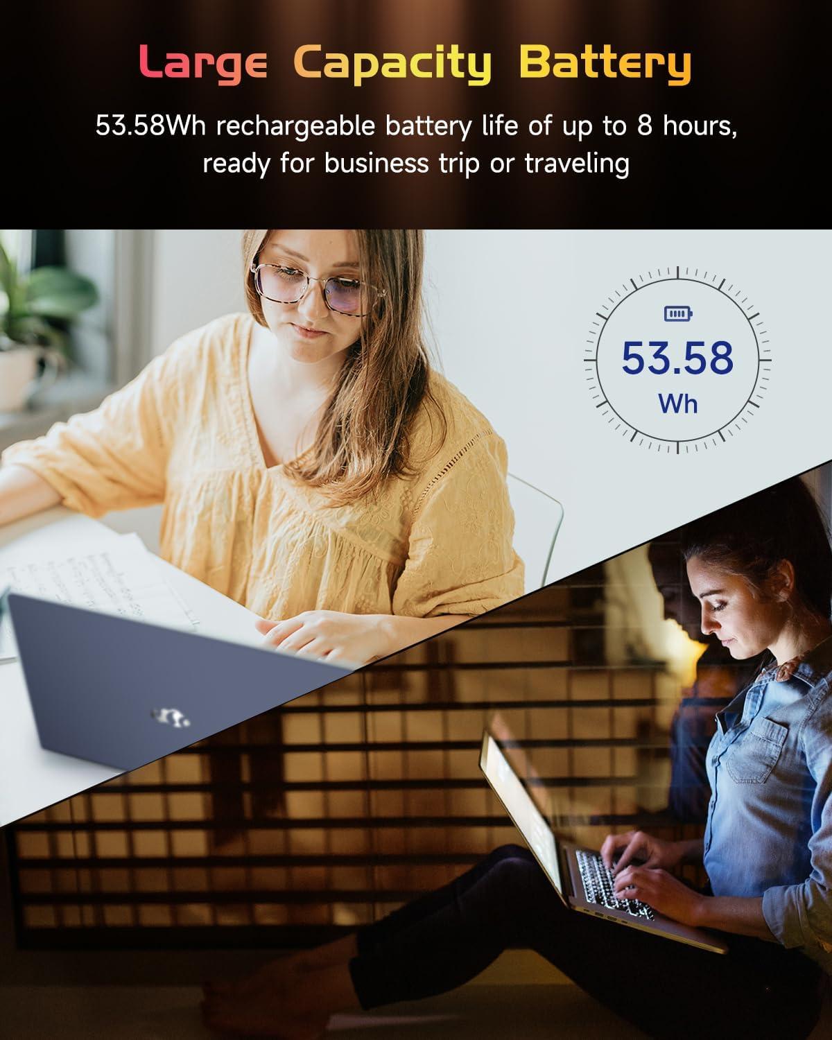 imageNIMO 156quot IPS FHDLaptop Intel Pentium Quad Core N100 16GB RAM 512GB SSD Beat i31115G4 Up to 34GHz Computer with Backlit Keyboard Fingerprint TypeC Charger WiFi 6 BT52 for Student and HomeDale Blue