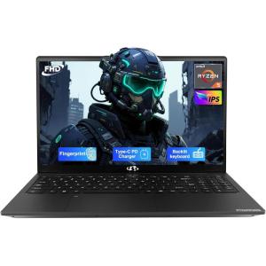 image156 IPS FHDLaptop 16GB RAM 512GB SSD AMD Ryzen 5Beat i51135G7 4 Cores Up to 37GHz Student Computer with 65W TypeC 2 Years Warranty Fingerprint Backlit Keyboard BT52 Numpad BlackBlack