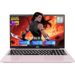 imageNIMO 156quot IPS FHDStudentLaptop Intel 6 Core I31215U 8GB RAM 512GB SSDBeats i51135G7 Up to 44GHz ComputerLaptop with 67w Type C Backlit KeyboardFingerprint for Home and BusinessRose Gold
