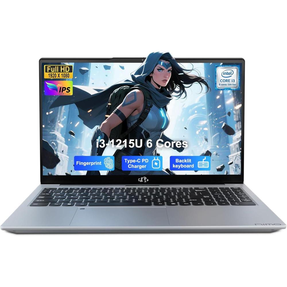imageNIMO 156quot IPS FHDLaptop Intel Core I3 8GB RAM 256GB SSD Beats i51135G7 Up to 44GHz Student Computer with 65W Type C Backlit Keyboard Fingerprint for Home and BusinessSilver