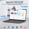 imageNIMO 156quot IPS FHDStudentLaptop 16GB RAM 512GB SSD N150Beat to i310110U 4 Cores Up to 36GHz Computer with 2 Years Warranty 65W TypeC Fingerprint Backlit Keyboard WiFi 6 BT52Gray