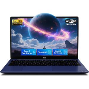 imageNIMO 156quot IPS FHDStudentLaptop 16GB RAM 512GB SSD N150Beat to i310110U 4 Cores Up to 36GHz Computer with 2 Years Warranty 65W TypeC Fingerprint Backlit Keyboard WiFi 6 BT52Blue