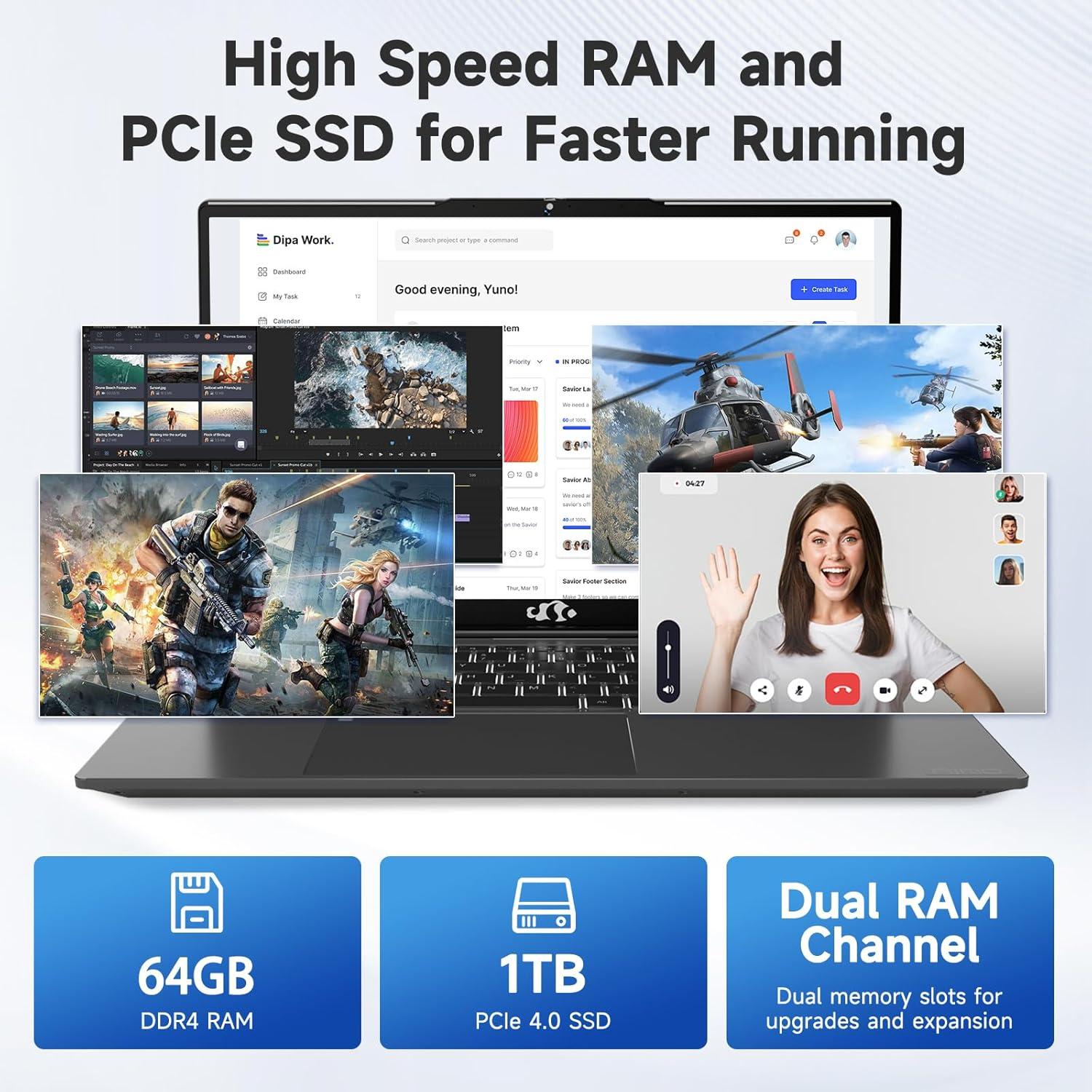 imageNIMO 156 FHD IPS StudentLaptopComputer  Intel Core i31215UBeat i51135G7 6 Cores Up to 44GHz 32GB RAM 1TB SSD 65W TypeC Charger 2 Years Warranty Fingerprint Backlit Keyboard WiFi 6Warm Gray