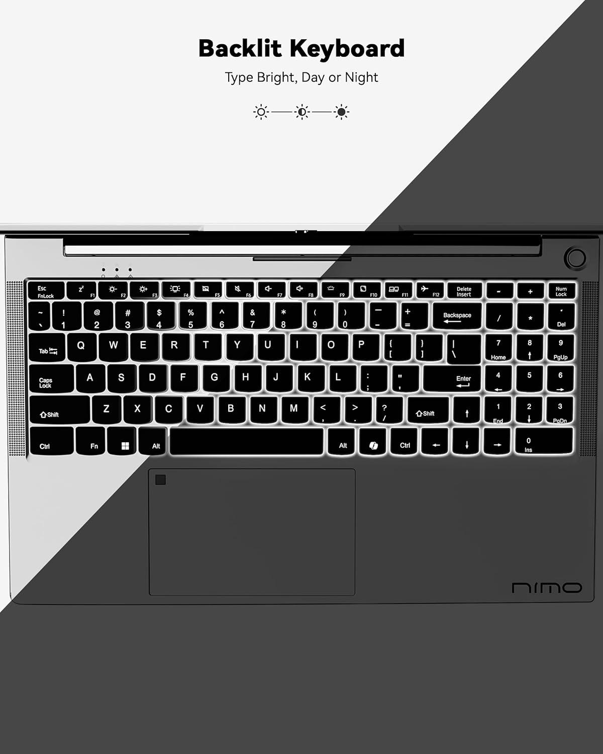 imageNIMO 156 IPS FHD Laptop 16GB RAM 512GB SSD AMD Ryzen 5Beat i51135G7 4 Cores Up to 37GHz Student Computer with 65W TypeC 2 Years Warranty Fingerprint Backlit Keyboard BT52 for HomeRed