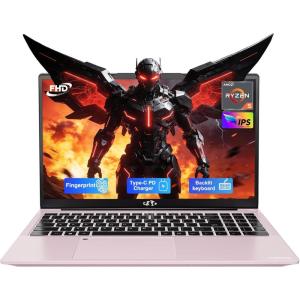 imageNIMO 156 IPS FHD Laptop 16GB RAM 512GB SSD AMD Ryzen 5Beat i51135G7 4 Cores Up to 37GHz Student Computer with 65W TypeC 2 Years Warranty Fingerprint Backlit Keyboard BT52 for HomeRose Gold
