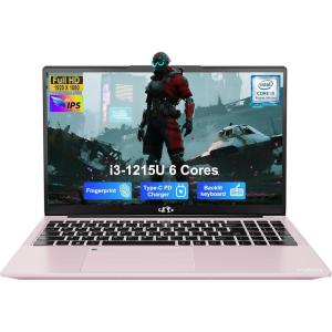 imageNIMO 156 IPS FHD Student Laptop Intel Core i31215U 32GB RAM 1TB SSDBeats i51135G7 Up to 44GHz Computer with 65W Type C 180 Open Angle Backlit KB WiFi 6 for Home and BusinessRose Gold