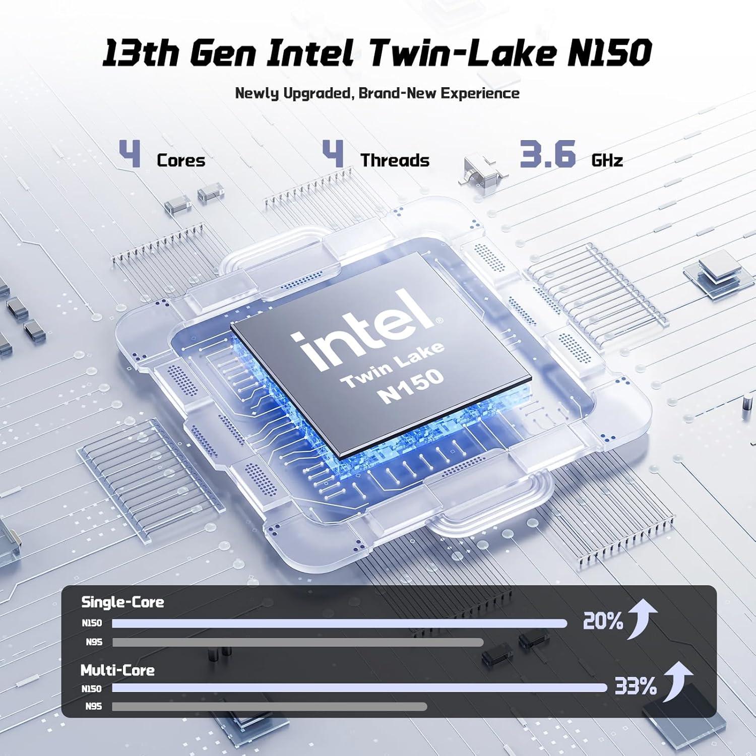 imageNIMO 156 FHD Laptop Computer Intel Pentium N150 Beat i31115G4 4Core Up to 36GHz Laptop with Backlit Keyboard 65W TypeC Charger Fingerprint 16GB RAM 256GB SSD for HomeStudent and BusinessCoral Gold