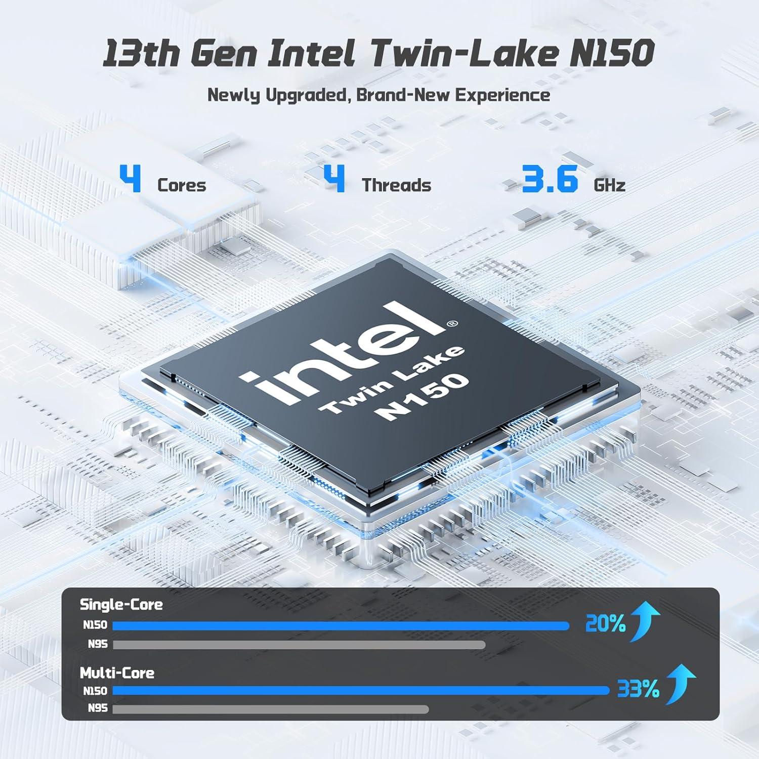 imageNIMO 156 FHD Laptop Computer Intel Pentium N150 Beat i31115G4 4Core Up to 36GHz Laptop with Backlit Keyboard 65W TypeC Charger Fingerprint 16GB RAM 256GB SSD for HomeStudent and BusinessAsh gray