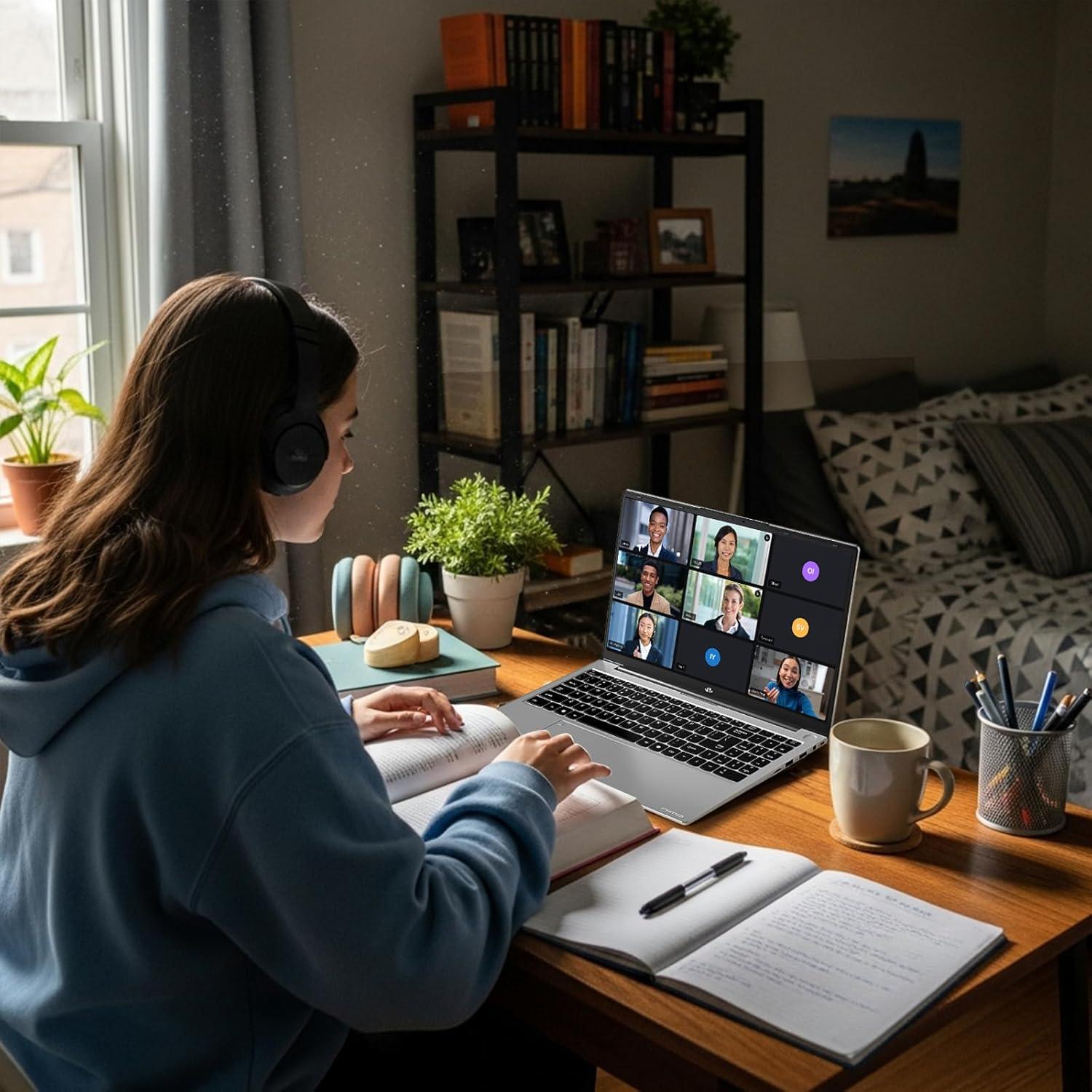 imageNIMO 156 FHDIPSLaptop Intel i512450H 8 Cores 16GB RAM 1TB SSD Beat i711800H Up to 44 GHz 100W TypeC Fingerprint Backlit Keyboard for Professionals amp Students Office Study amp TravelRed