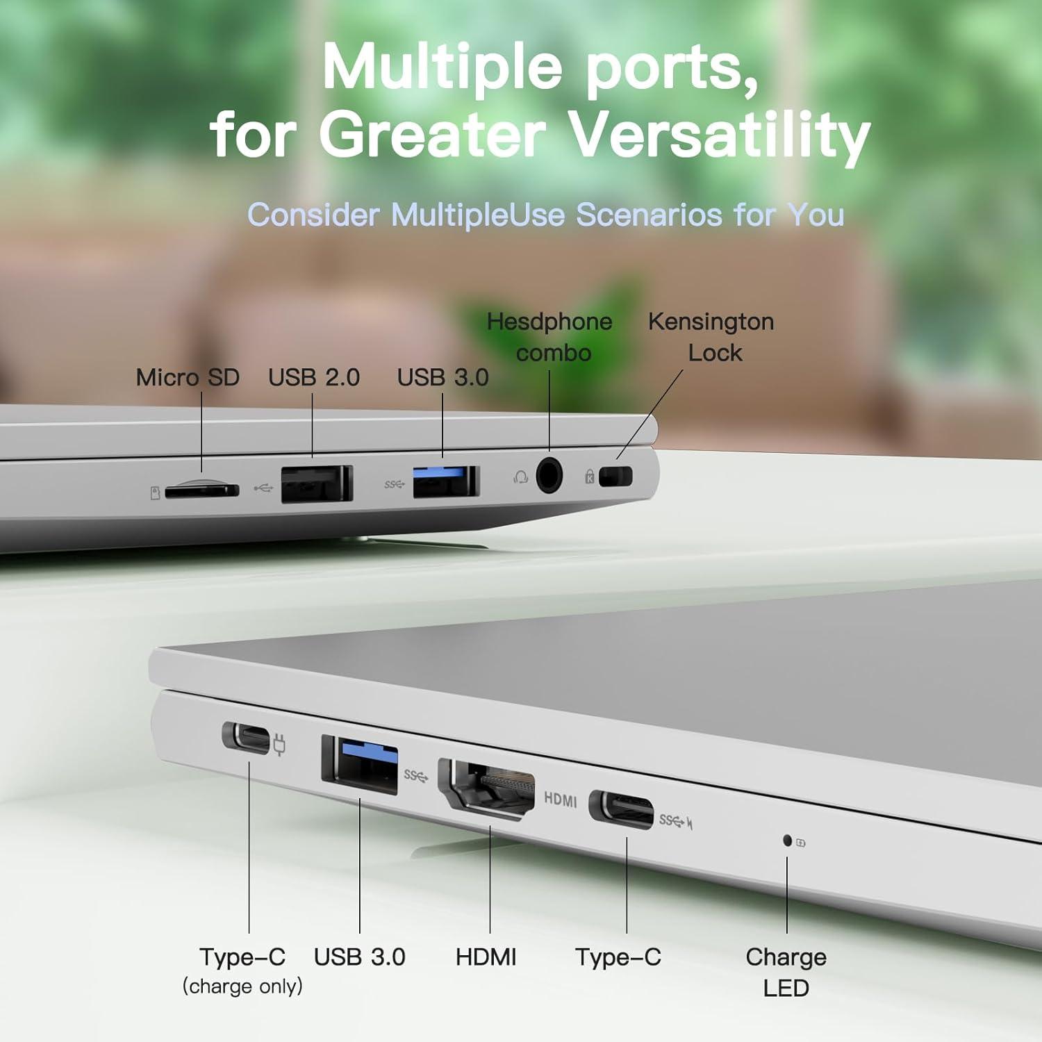 imageNIMO 156 IPS FHD Laptop Intel Pentium Quad Core N100 16GB RAM 512GB SSD Beat i31115G4 Up to 34GHz Computer with Backlit Keyboard Fingerprint TypeC Charger WiFi 6 BT52 for Student and HomeSilver