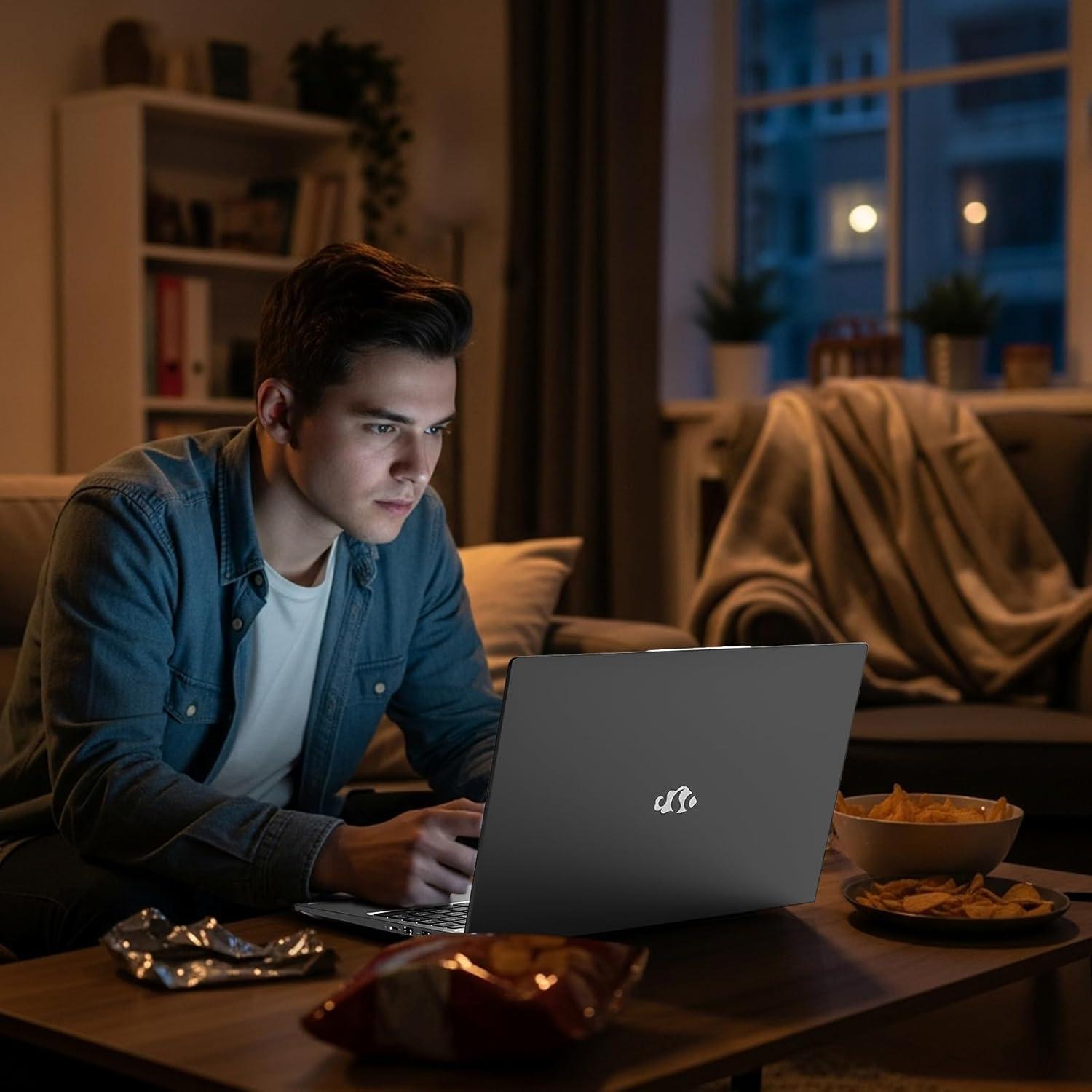 imageNIMO 156 IPS FHD Laptop Intel Pentium Quad Core N100 16GB RAM 512GB SSD Beat i31115G4 Up to 34GHz Computer with Backlit Keyboard Fingerprint TypeC Charger WiFi 6 BT52 for Student and HomeGray