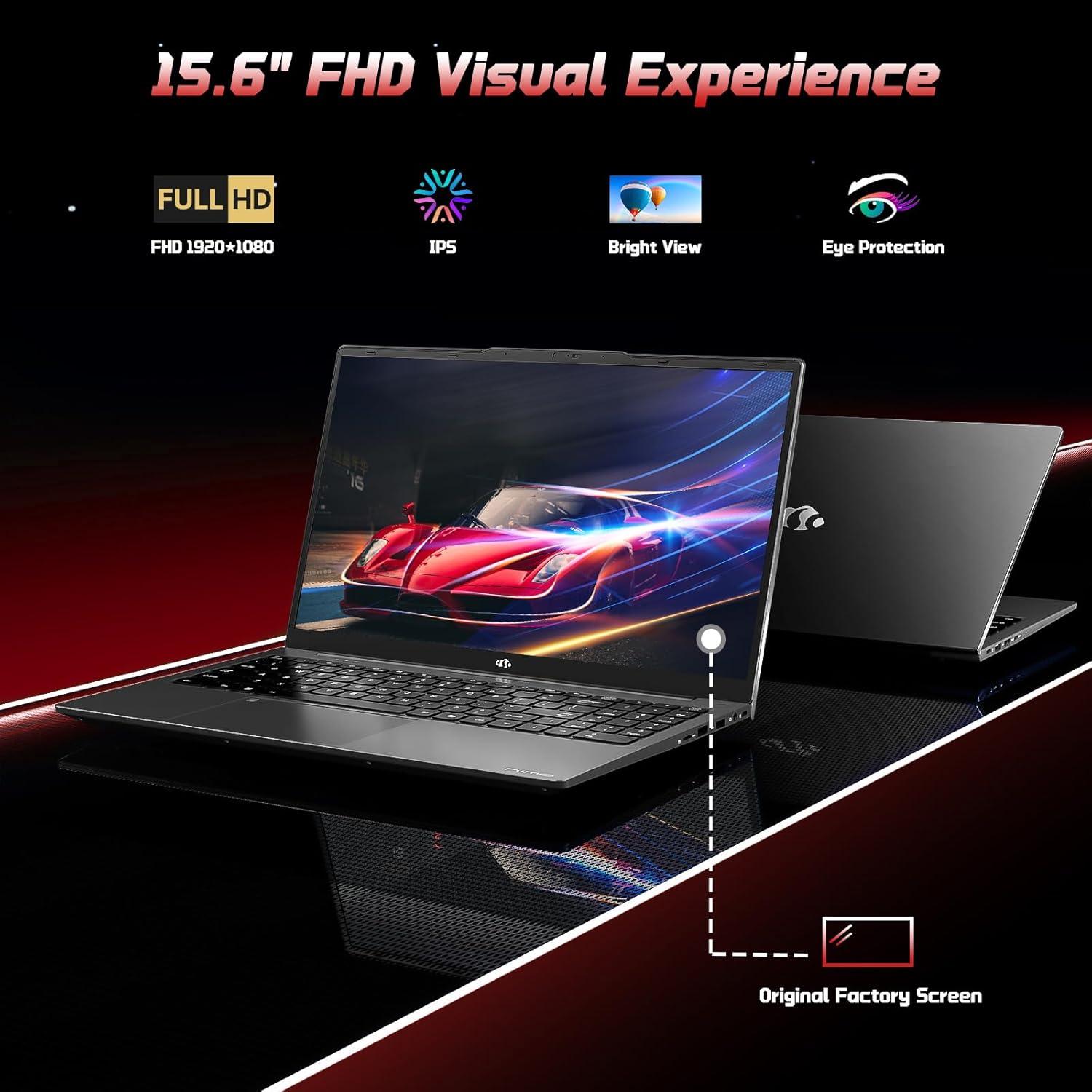 imageNIMO 156 IPS FHDLaptop 8GB RAM 256GB SSD AMD Ryzen 5Beat i51135G7 4 Cores Up to 37GHz Student Computer with 65W TypeC 2 Years Warranty Fingerprint Backlit Keyboard BT52 Numpad BlueBlack