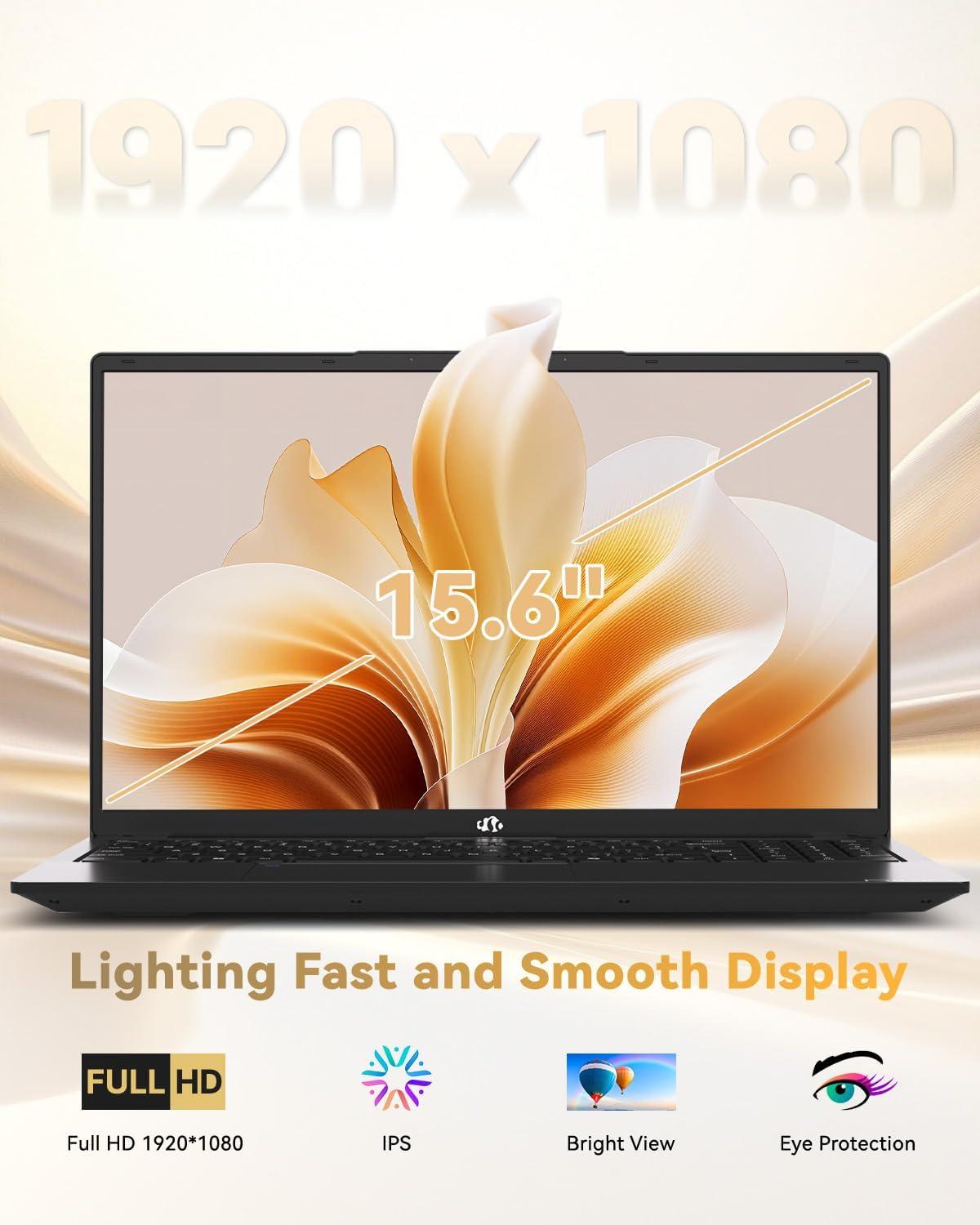imageNIMO 156 LightGamingLaptop AMD Ryzen 7 Pro 6850U 8 Cores Up to 47GHz 16GB RAM 512GB SSD AMD Radeon 680M GPU FHD IPS Display 100W TypeC Backlit Keyboard Fingerprint ReaderBlack