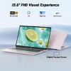 imageNIMO 156 FHD Laptop Computer Intel Pentium N150 Beat i31115G4 4Core Up to 36GHz Laptop with Backlit Keyboard 65W TypeC Charger Fingerprint 16GB RAM 256GB SSD for HomeStudent and BusinessCoral Gold