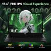 imageNIMO 156 IPS FHD Gaming Laptop AMD 8 Cores Ryzen 7 7735HS 32GB DDR5 RAM 1TB SSD Radeon 680M Graphics 100W TypeC Backlit Keyboard Fingerprint Unlock WiFi 5 Bluetooth 52Black