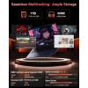 imageNIMO 156 IPS FHDGamingLaptopComputer AMD Ryzen 7 8745HS 16GB DDR5 RAM 512GB SSD Radeon 780MGraphics 8C16T up to 49GHz Beat R9 7940HS 100W TypeC Charger Backlit Keyboard FingerprintBlue