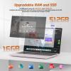 imageNIMO156 StudentLaptop 13th Gen Intel N15016GB RAM 256GB SSDBeat to i31115G4 Up to 36GHz Backlit Keyboard Fingerprint FHD Computer WiFi 6 BT52 65W TypeCPeach Gold