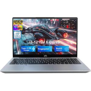 imageNIMO 156 FHD IPS StudentLaptopComputer  Intel Core i31215UBeat i51135G7 6 Cores Up to 44GHz 16GB RAM 1TB SSD 65W TypeC Charger 2 Years Warranty Fingerprint Backlit Keyboard WiFi 6Silvery