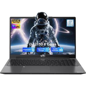 imageNIMO 156 FHD Laptop Intel 6 Core i31215U Processor Up to 44 GHz Beats R5 7520U 16GB RAM 512GB SSD Computer with 65W TypeC 180 Viewing WiFi 6 HDMI Portable for Student and BusinessGray